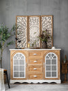 American Industrial Style Bed & Breakfast Living Room Distressed Hallway Curio Cabinet Wall Bedroom Storage Side Cabinet